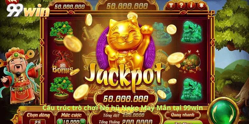 Cấu trúc trò chơi Nổ hũ Neko May Mắn tại 99win